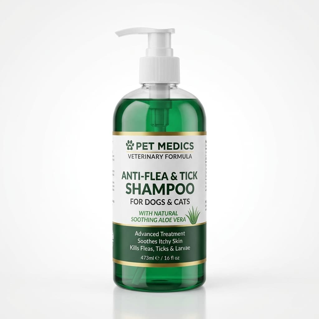 Shampoo Medicado Antipulgas con Aloe Vera (473ml)